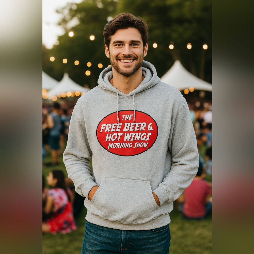Mens Free Beer graphic sweatshirt hoodie 2 XL